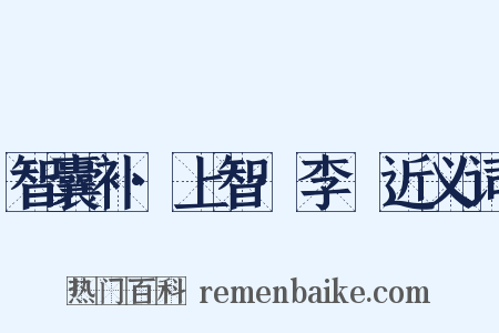 智囊补·上智·李愬近义词是什么意思的图片